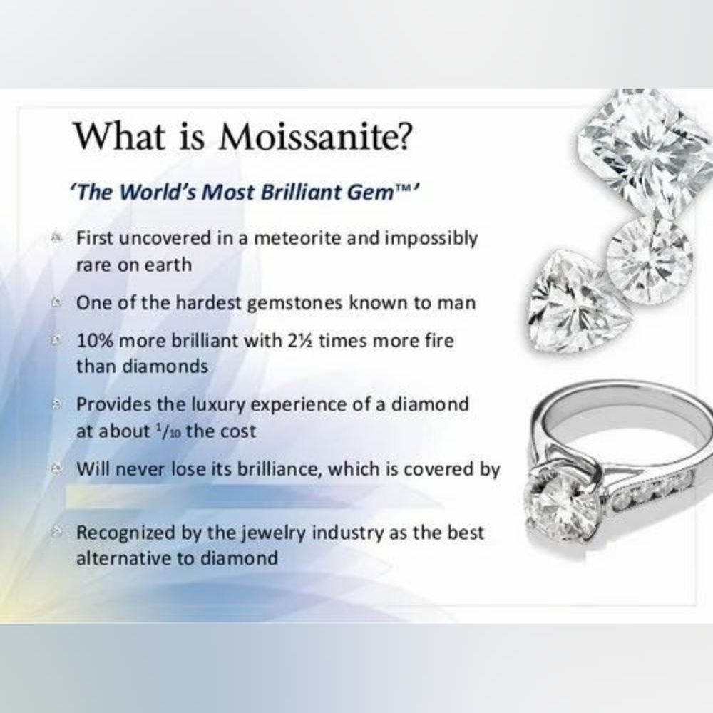 14ctw. Moissanite Diamonds Band . S925 Solid Silver With Rhodium Finish - Picture 5 of 10